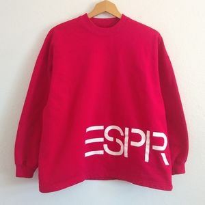 80s Vintage Esprit Red Sweatshirt
